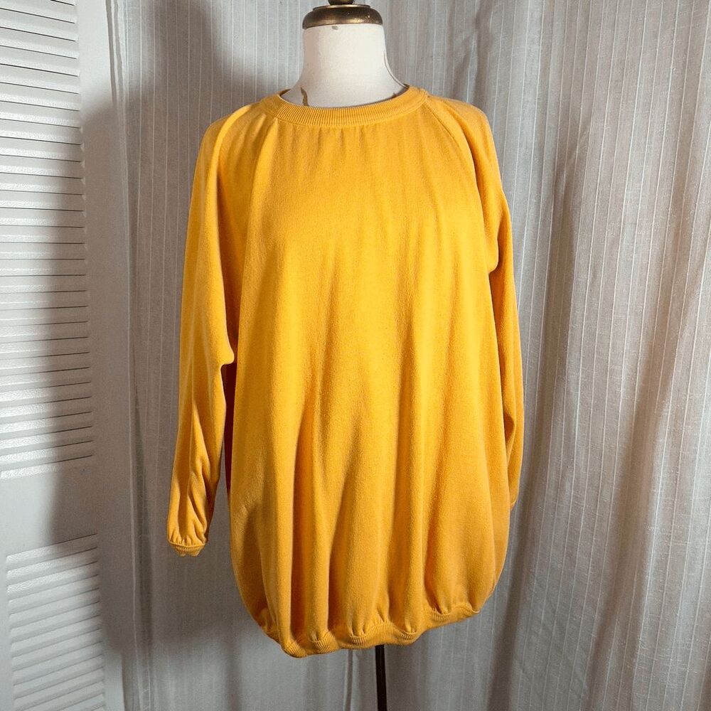 Vintage Classic Marigold Oversized Pullover Sweatshirt - Size OS